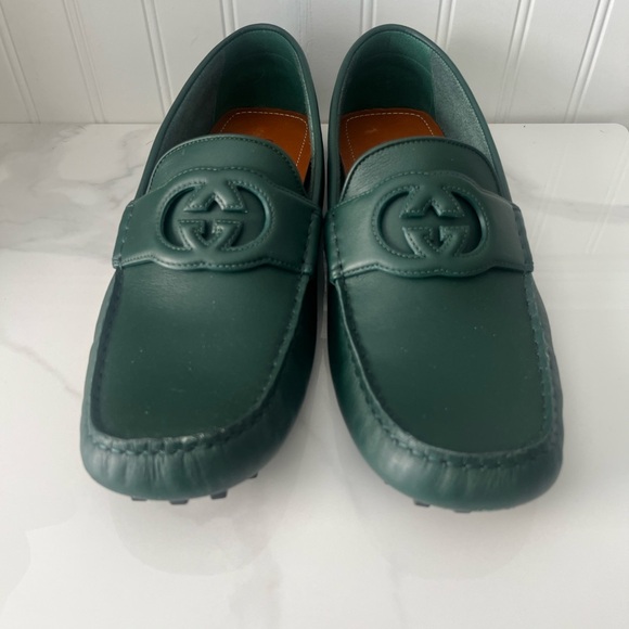 Green Gucci Leather Drivers - Picture 1 of 6